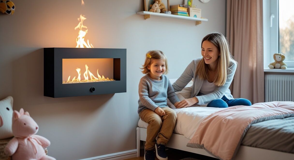 Skab hygge og sikkerhed med en væghængt biopejs til børneværelset