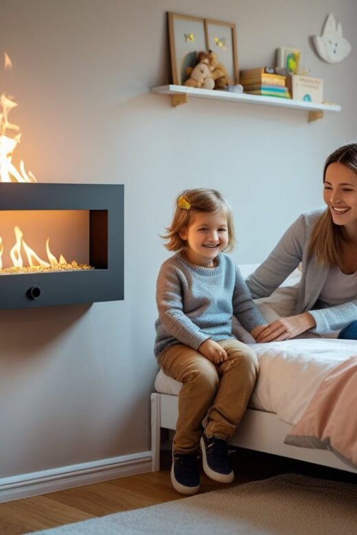 Skab hygge og sikkerhed med en væghængt biopejs til børneværelset